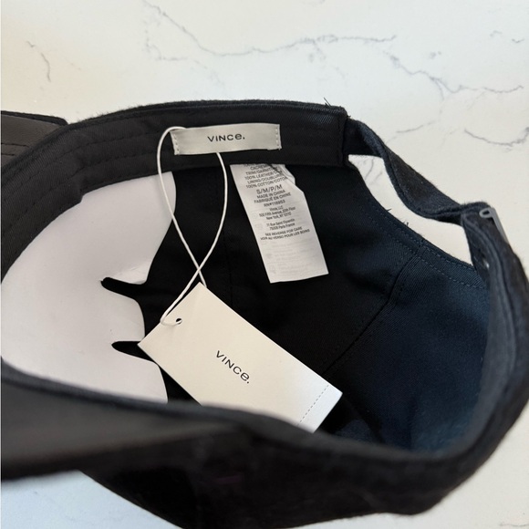 NWT Vince Cashmere Leather Women’s Baseball Hat - Picture 3 of 9